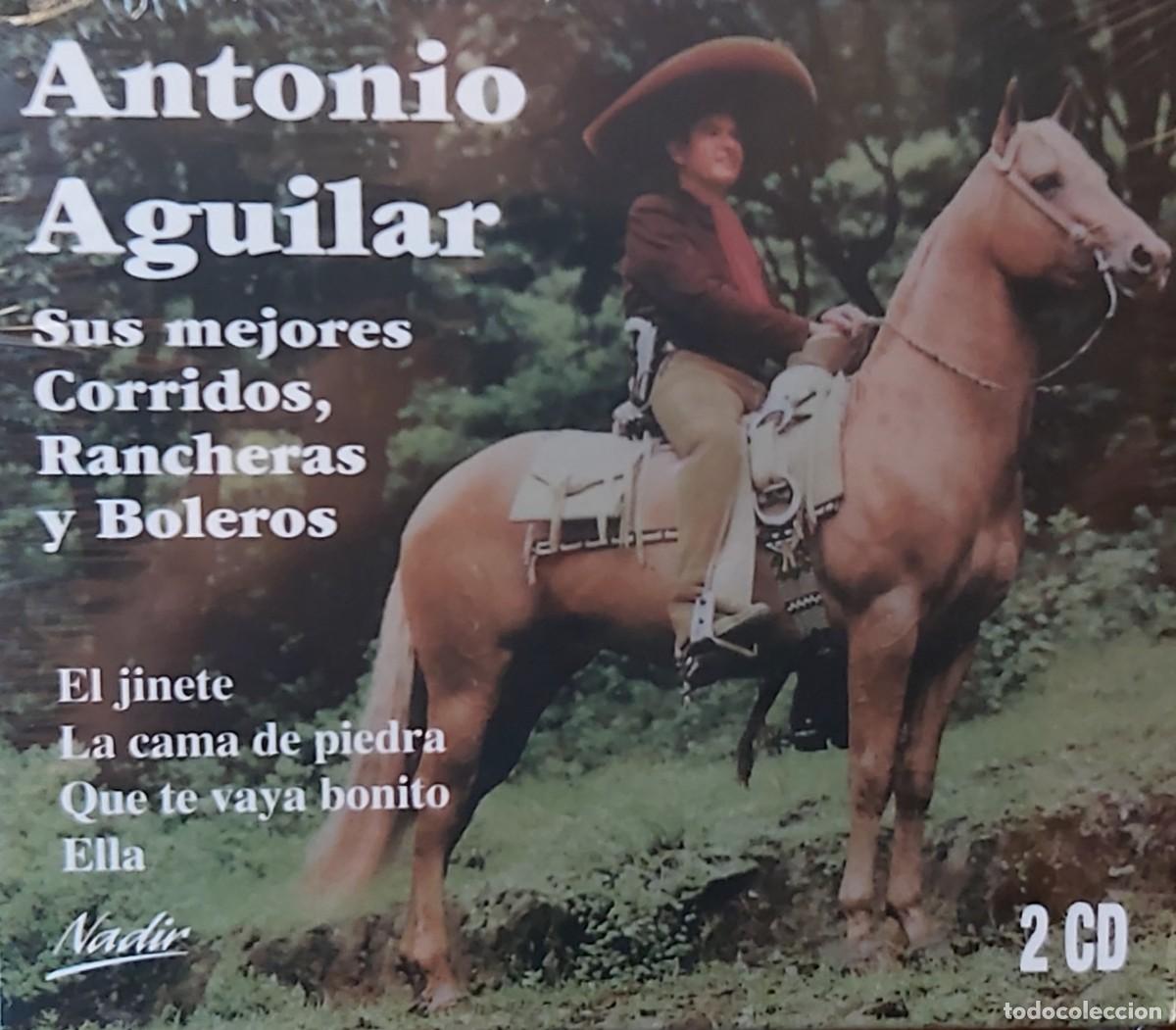 CDs de m&uacute;sica: ANTONIO AGUILAR &rdquo;Sus mejopres corridos, rancheras y boleros&rdquo; (Doble CD con 26 temas)