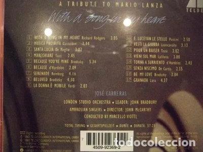 CDs de m&uacute;sica: With a Song in My Heart - Tribute to Mario Lanza- 0745099236922