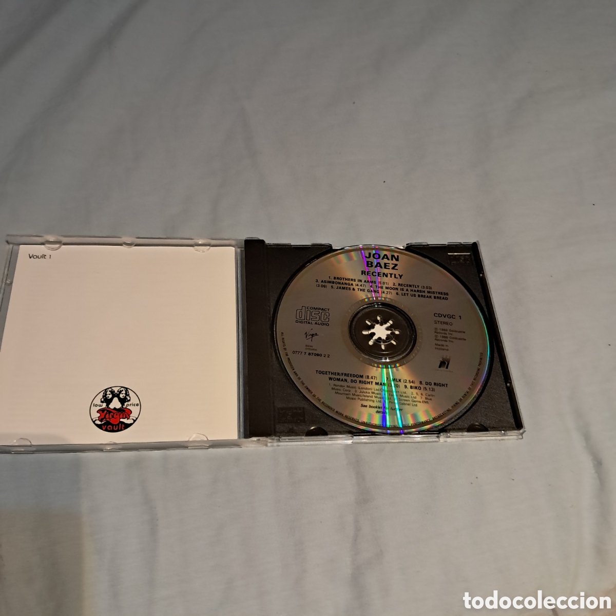 CDs de m&uacute;sica: Joan Baez,Recently, compact disc, cd - Foto 2