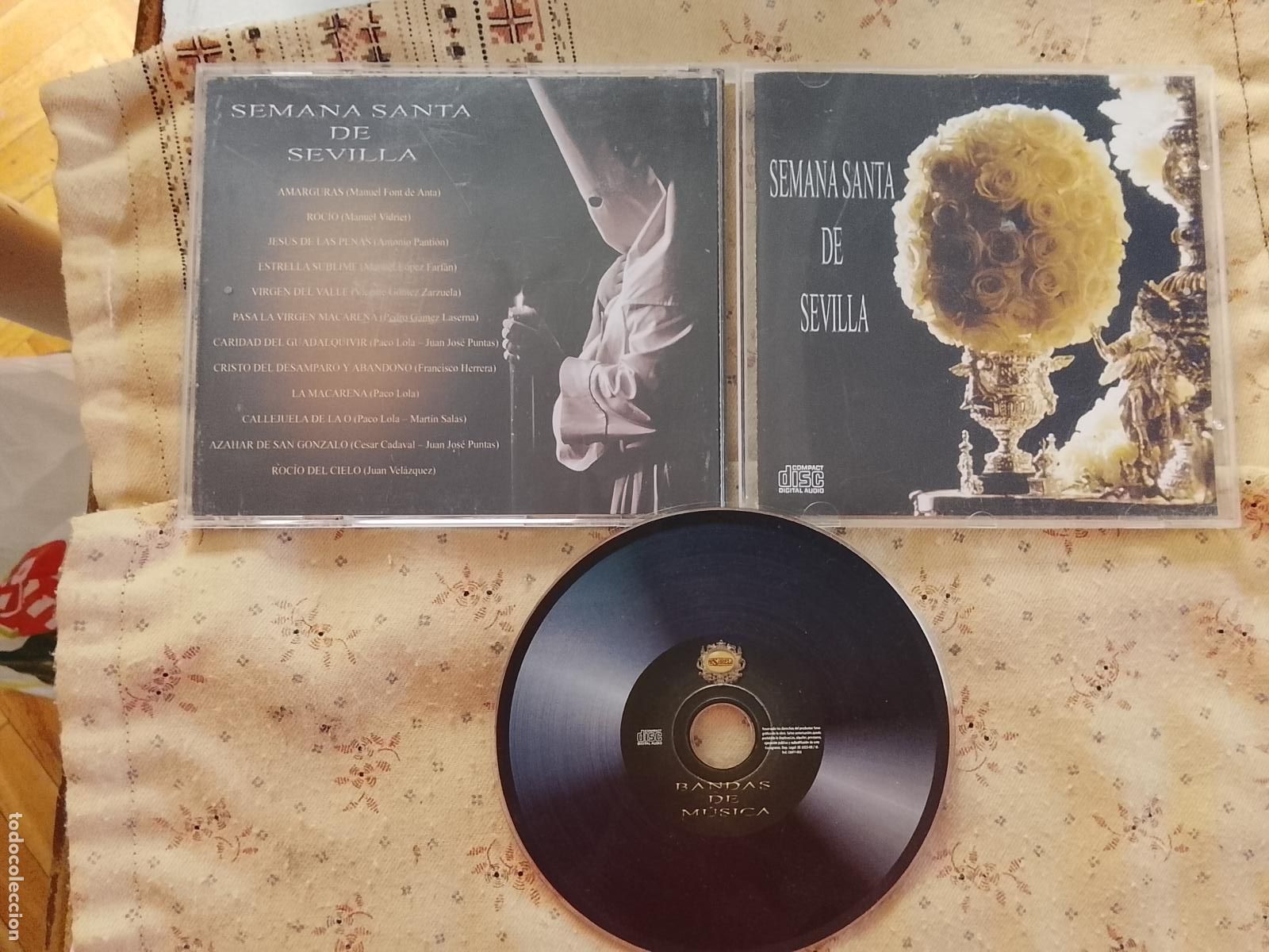 CDs de m&uacute;sica: CAJA PLASTICO + CD SEMANA SANTA DE SEVILLA - BANDAS DE MUSICA (VARIOS) CD PASARELA)