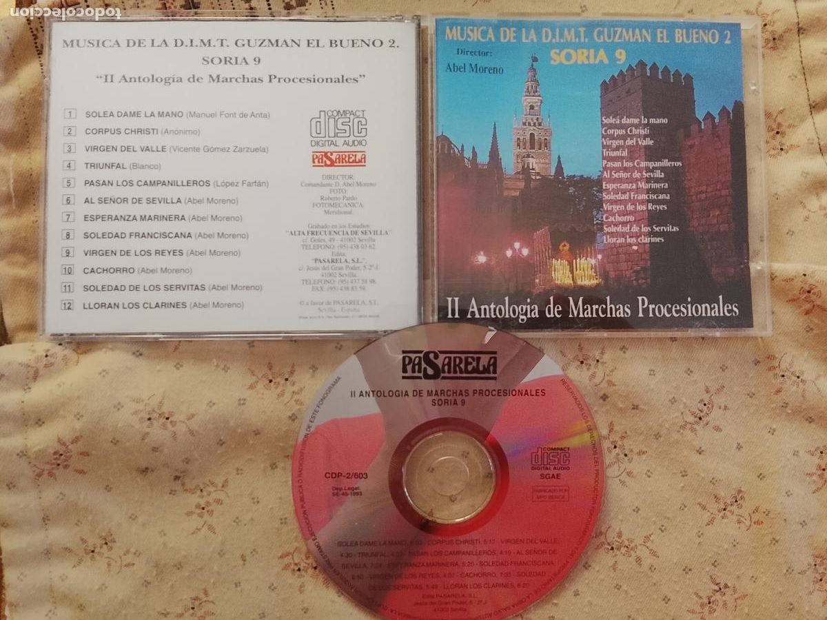 CDs de m&uacute;sica: II Antolog&iacute;a de Marchas Procesionales. M&uacute;sica D.I.M.T. Guzm&aacute;n El Bueno 2, Soria 9. CD semana santa