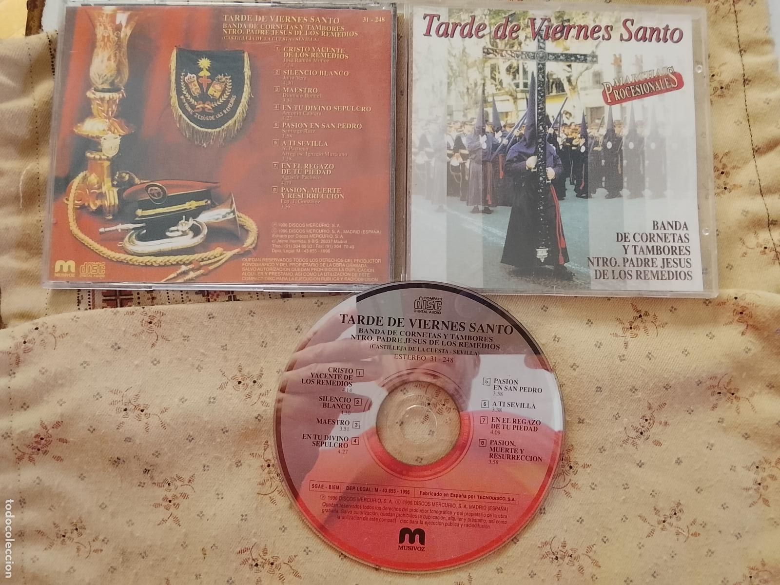CDs de m&uacute;sica: CD SEMANA SANTA BANDA DE CORNETAS Y TAMBORES CRISTO JESUS DE LOS REMEDIOS MARCHAS PROCESIONALES