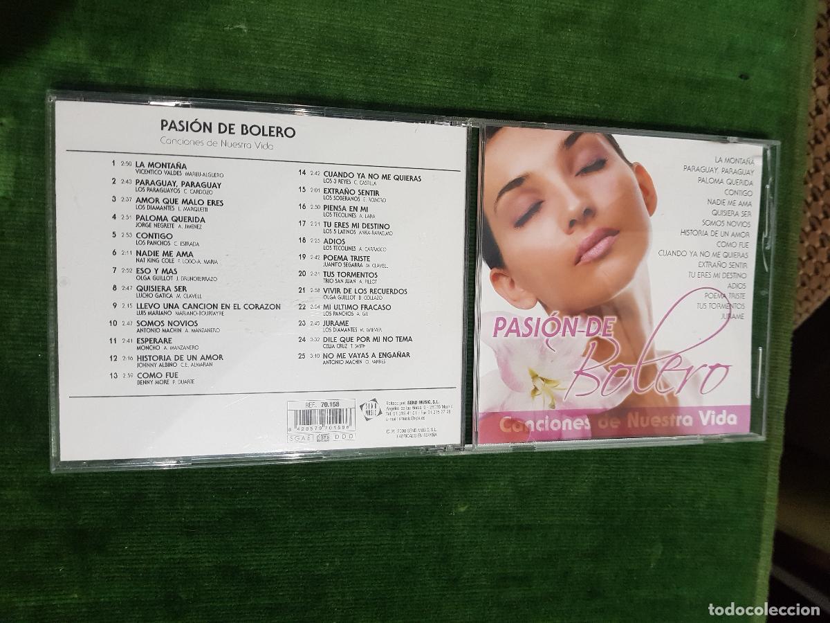CDs de m&uacute;sica: PASION DE BOLERO ,CANCIONES DE NUESTRA VIDA