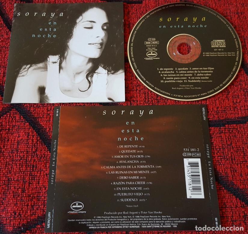 CDs de m&uacute;sica: SORAYA ** En Esta Noche ** CD FRANCIA 1996 BONUS TRACK