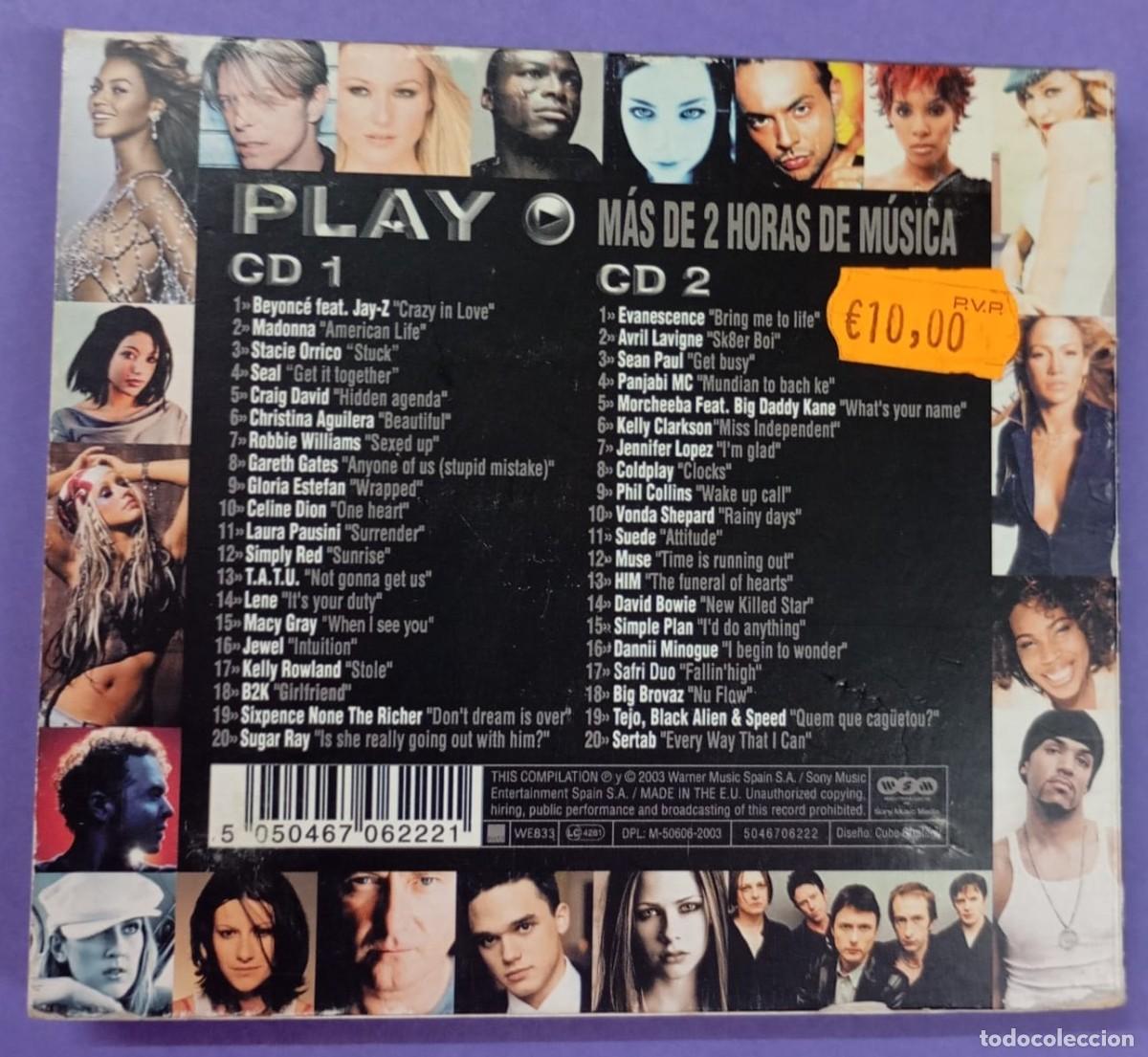 CDs de m&uacute;sica: Play - Los &Eacute;xitos Internacionales Del A&ntilde;o 2CD - Foto 2