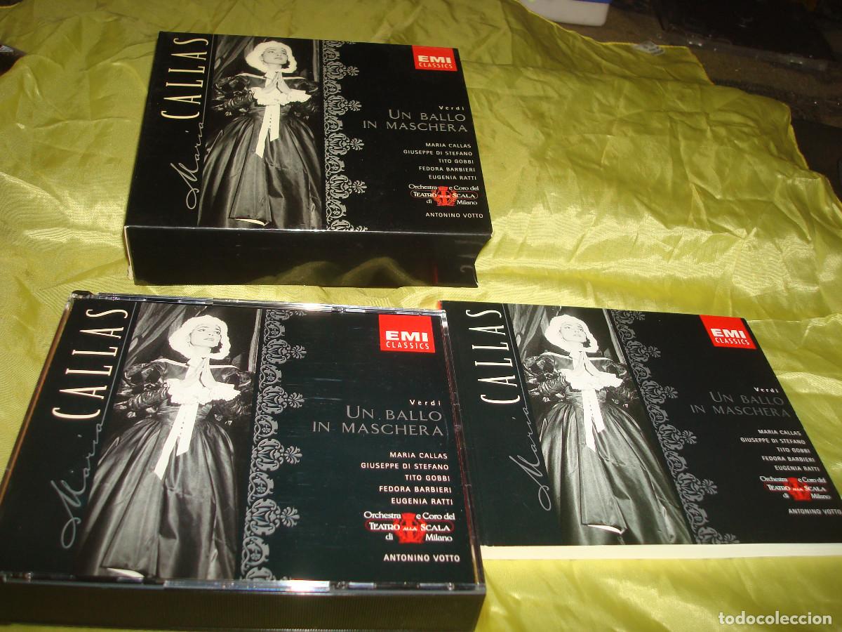 CDs de m&uacute;sica: MARIA CALLAS. UN BALLO IN MASCHERA. VERDI. CAJA CON 2 CD&acute;S + LIBRETO . IMPECABLE(#)