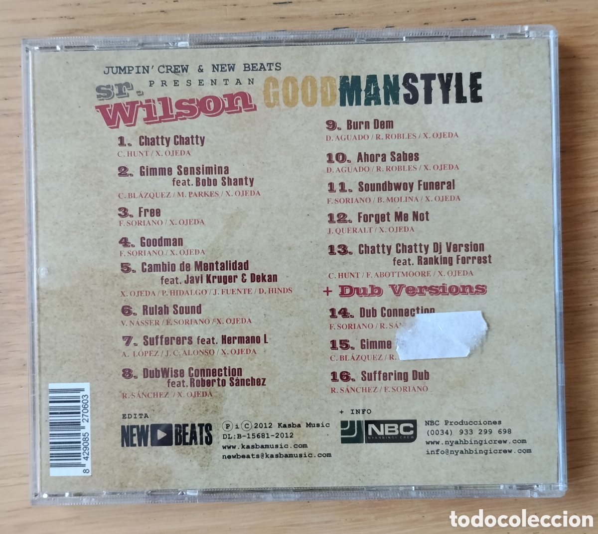 CDs de m&uacute;sica: SR. WILSON: &rdquo;GOOD MAN STYLE&rdquo; CD - 2012 - REGGAE - Foto 2