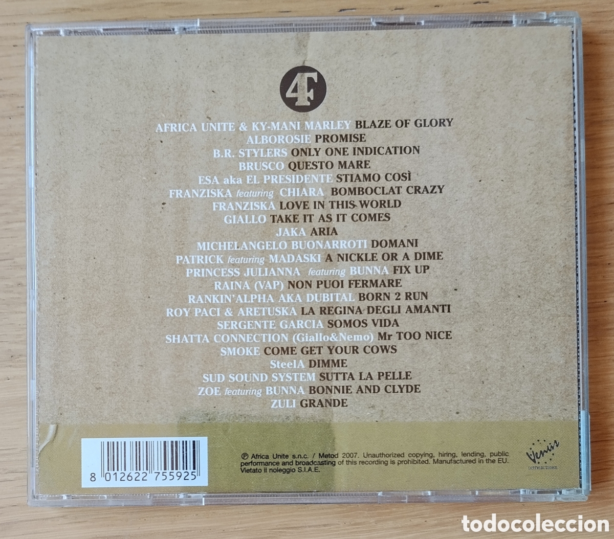 CDs de m&uacute;sica: AFRICAN UNIT: &rdquo;4RIDDIMS4UNITY&rdquo; CD - 2007 - ROOTS REGGAE - RAGGA - DANCEHALL - Foto 2
