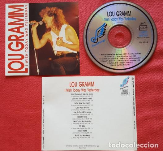 CDs de m&uacute;sica: LOU GRAMM ** I Wish Today Was Yesterday ** CD FOREIGNER