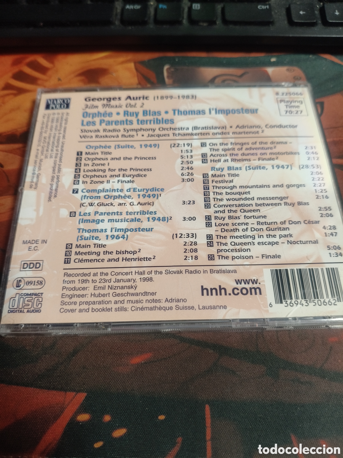 CDs de m&uacute;sica: Orphee ruy Blas - Thomas limposteur - CD - Foto 3