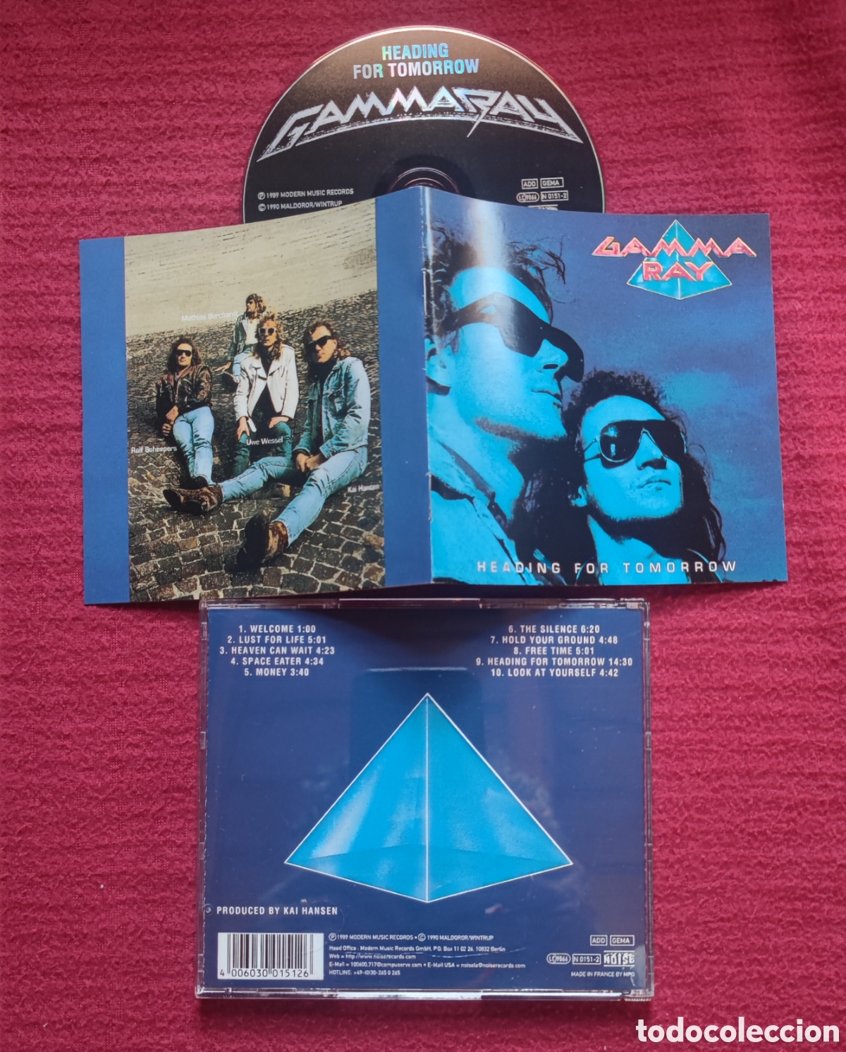 CDs de m&uacute;sica: GAMMA RAY: Heading For Tomorrow. Cd Edici&oacute;n Original 1989 Modern Music Records.