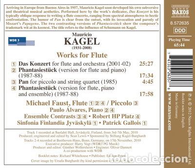 CDs de m&uacute;sica: Kagel: Works for Flute- 0747313263578