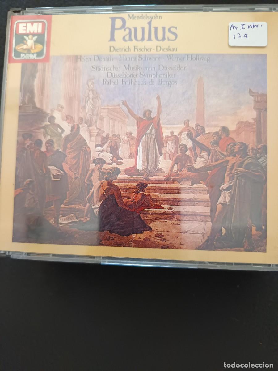 CDs de m&uacute;sica: 2 CD. MENDELSSOHN: PAULUS. DIETRICH FISCHER-DIESKAU, HELEN DONATH, HANNA SCHWARZ, WERNER HOLLWEG