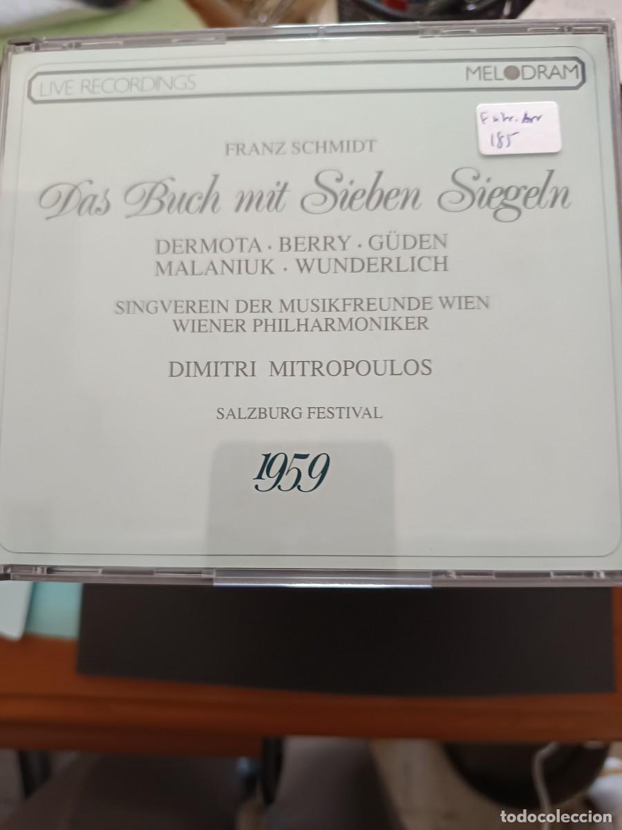 CDs de m&uacute;sica: 2CD. FRANZ SCHMIDT. DAS BUCH MIT SIEBEN SIEGELN.- DIR.: DIMITRI MITROPOULOS. DERMOTA, BERRY, G&Uuml;DEN,