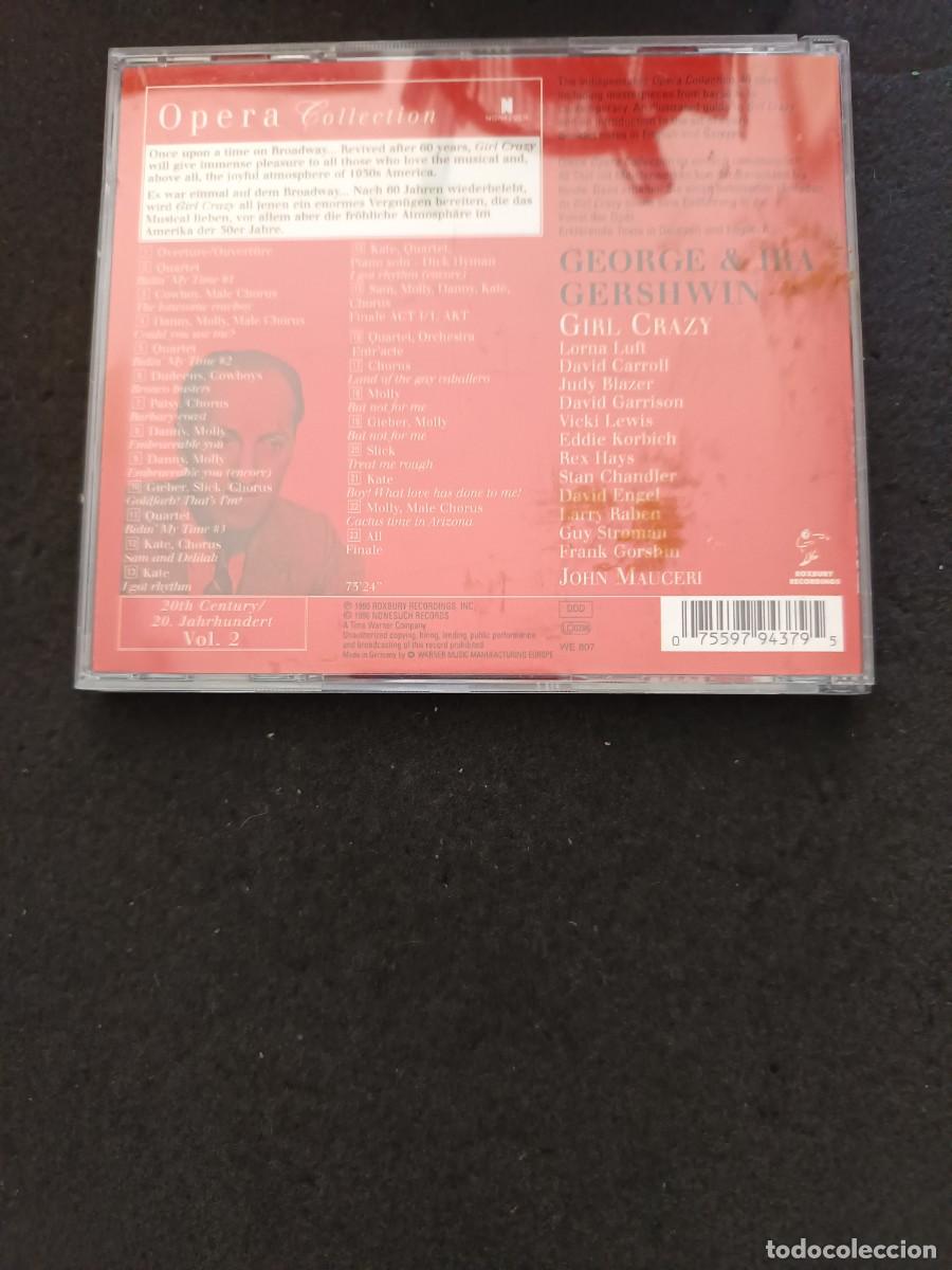 CDs de m&uacute;sica: GERSHWIN: GIRL CRAZY. DIR: JOHN MAUCERI. iNT&Eacute;RP: LORNA LUFT, DAVID CARROLL, JUDY BLAZER