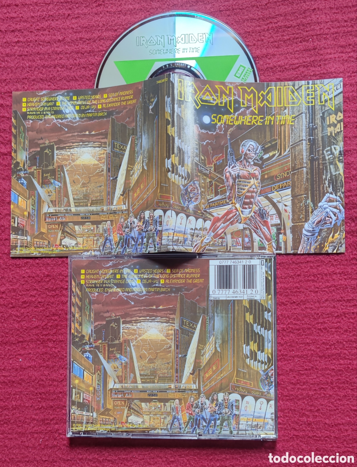 CDs de m&uacute;sica: IRON MAIDEN: Somewhere In Time. Cd Edici&oacute;n Original 1986 EMI Records. Rara Edici&oacute;n en Cd.