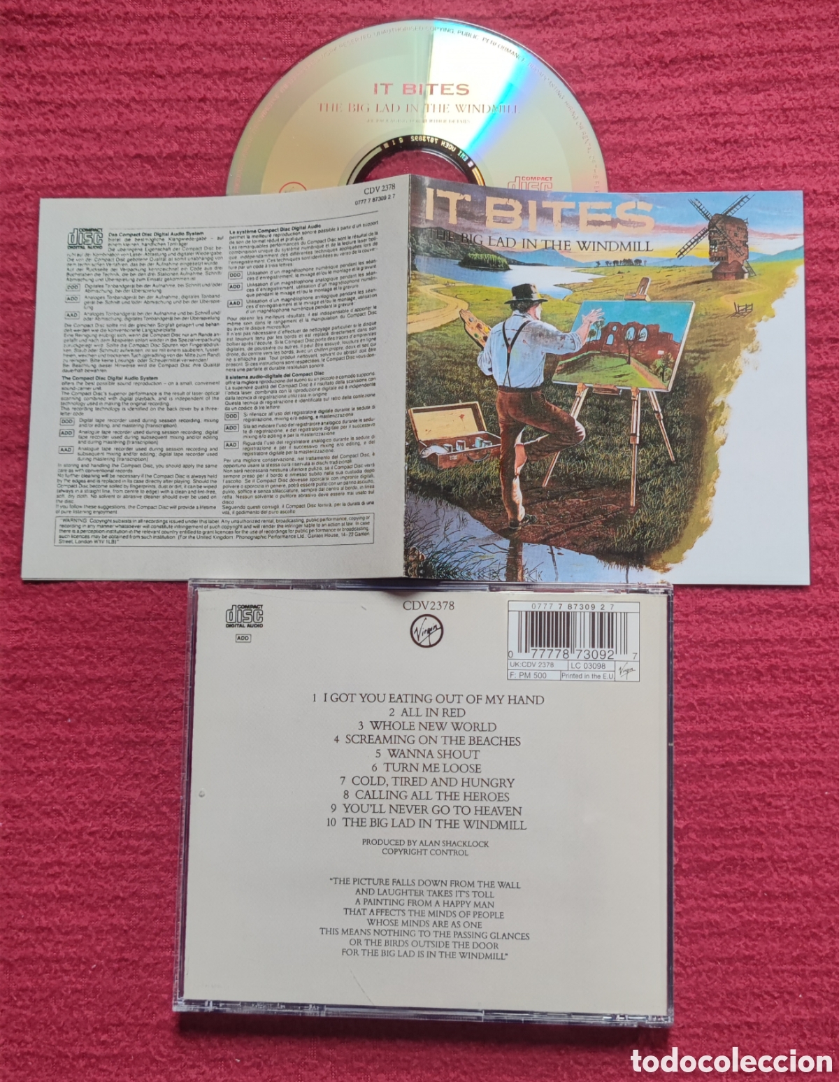 CDs de m&uacute;sica: IT BITES: The Big Land In The Windmill.Cd Aor, Edici&oacute;n Original 1986 Virgin Records. Muy raro en Cd.