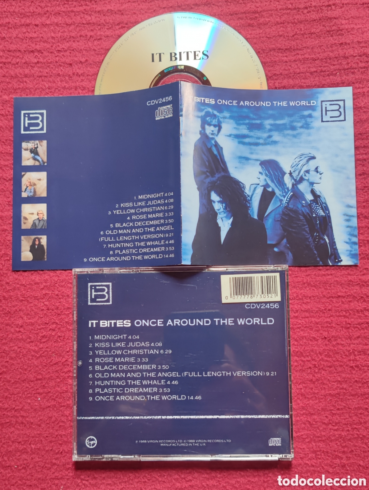 CDs de m&uacute;sica: IT BITES: Once Around The World. Cd Aor, Edici&oacute;n Original 1988 Virgin Records. Muy raro en Cd.