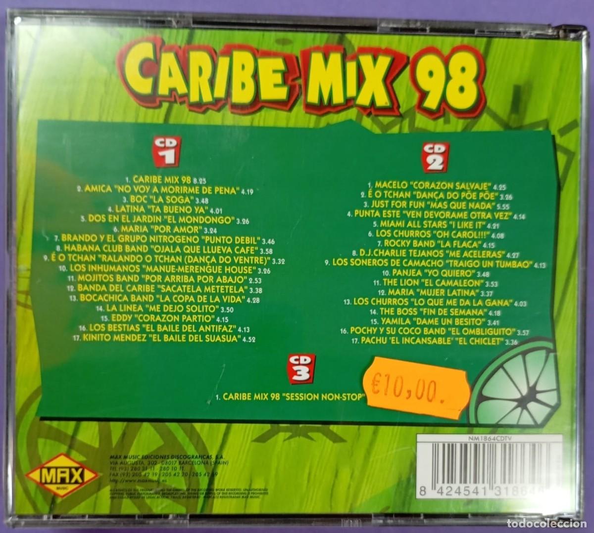 CDs de m&uacute;sica: Caribe Mix 98 (3 CD) - Foto 2