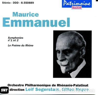 CDs de m&uacute;sica: Maurice Emmanuel: Symphonies n&deg;1 & 2, Le Po&egrave;me du Rh&ocirc;ne- 4891030508897