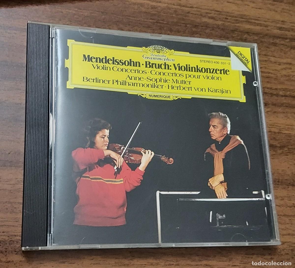 CDs de m&uacute;sica: MENDELSSOHN - MAX BRUCH - CONCIERTO PARA VIOL&Iacute;N Y ORQUESTA - VON KARAJAN - ANNE SOPHIE MUTTER - CD