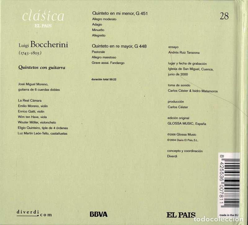 CDs de m&uacute;sica: Boccherini - Quintetos con guitarra. CD - Foto 2