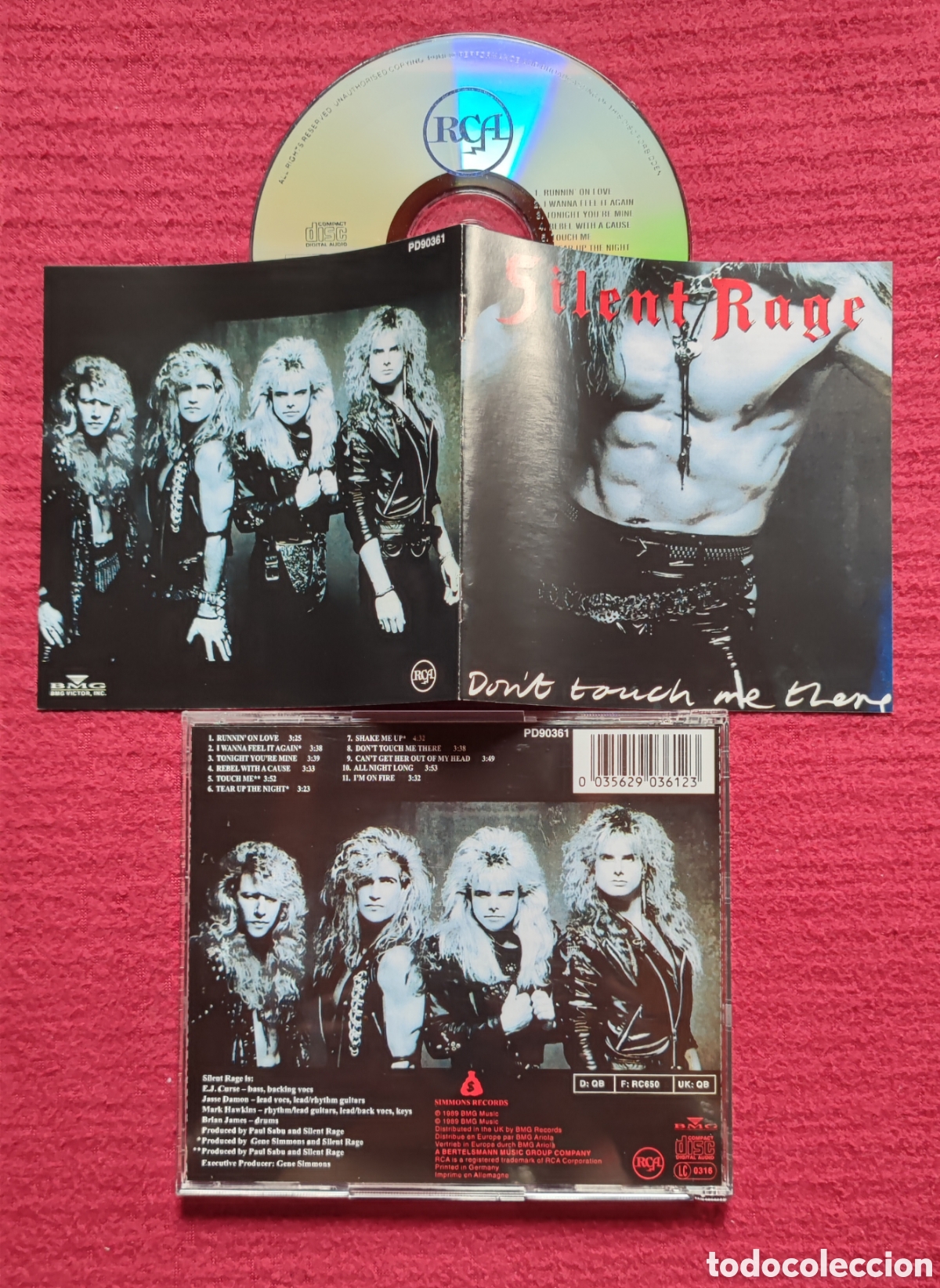 CDs de m&uacute;sica: SILENT RAGE: Don't touch me there. Cd Hard Aor, 1989 RCA Records. Muy raro en Cd.