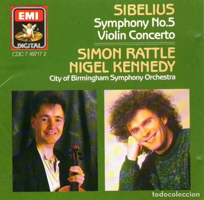 CDs de m&uacute;sica: SIBELIUS - SYMPHONY N&ordm; 5 - SIMON RATTLE / NIGEL KENNEDY - ED. EMI RECORDS - A&Ntilde;O 1988.