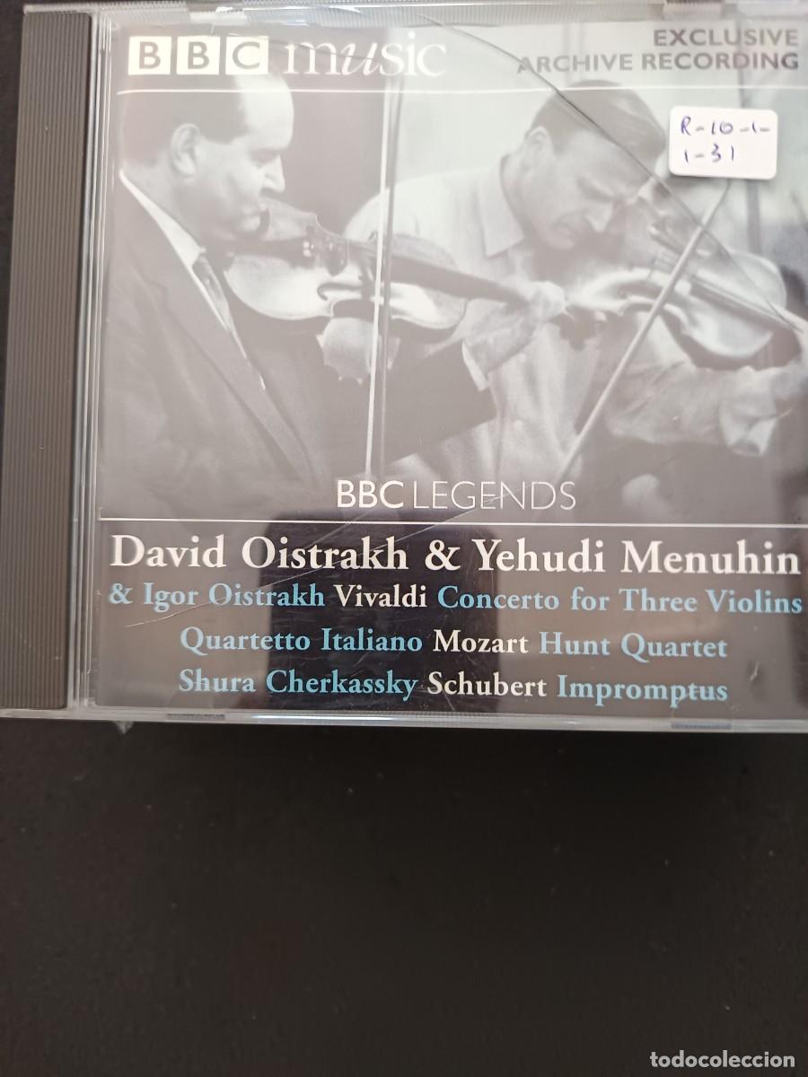 CDs de m&uacute;sica: DAVID OISTRAKH & YEHUDI MENUHIN & IGOR OISTRAKH. VIVALVI, MOZART, SCHUBERT. BBC MUSIC