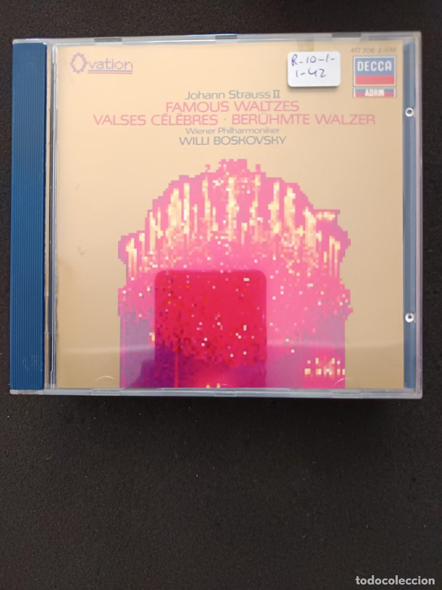 CDs de m&uacute;sica: JOHAN STRAUSS II. FAMOUS WALTZES. WIENER PHILHARMONIKER. WILLI BOSKOVSKY