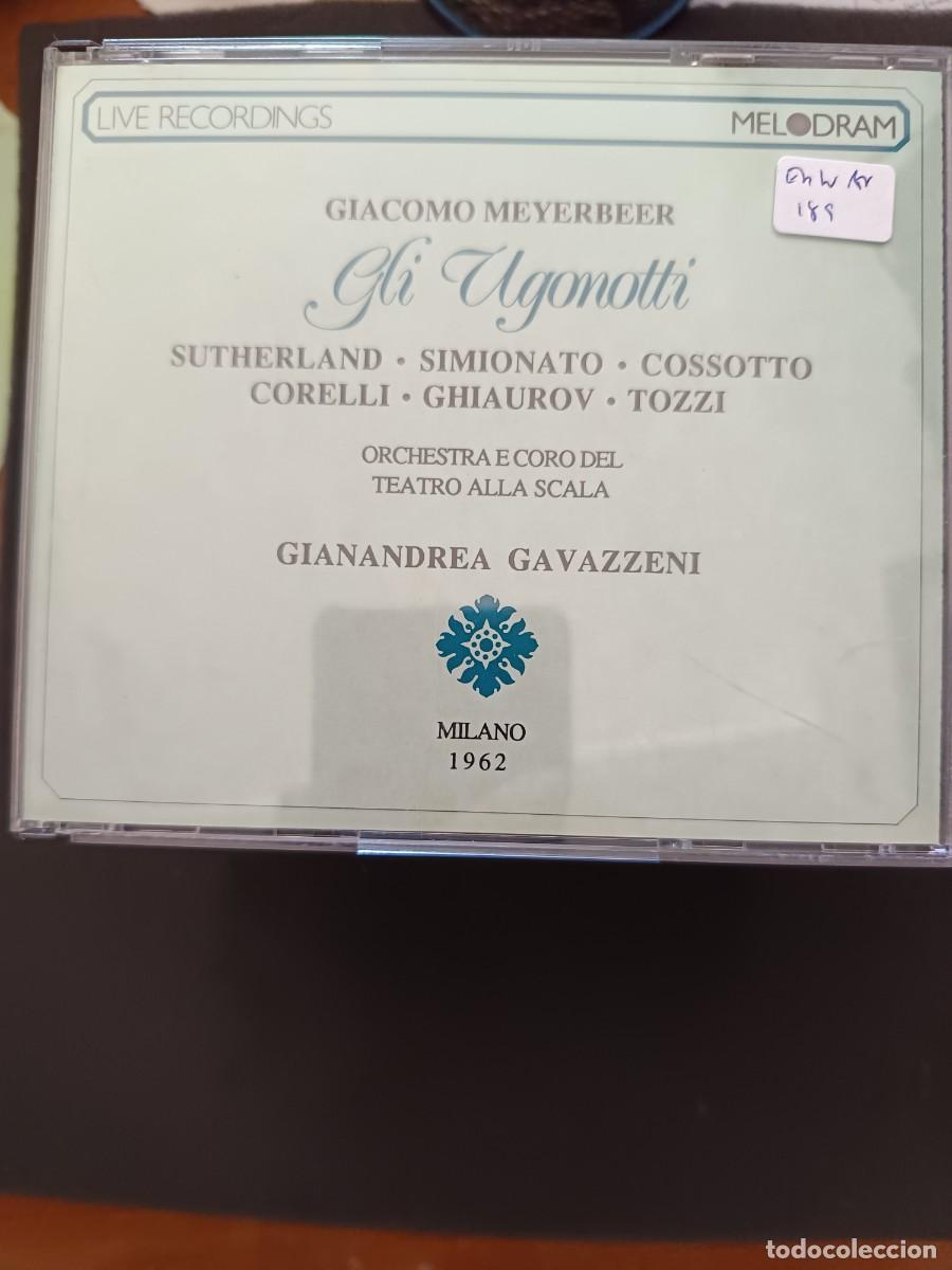 CDs de m&uacute;sica: CAJA 3 CD. GIACOMO MEYERBEER: GLI UGONOTTI. GIANANDREA GAVAZZENI. SUTHERLAND, SIMIONATO, COSSOTTO,