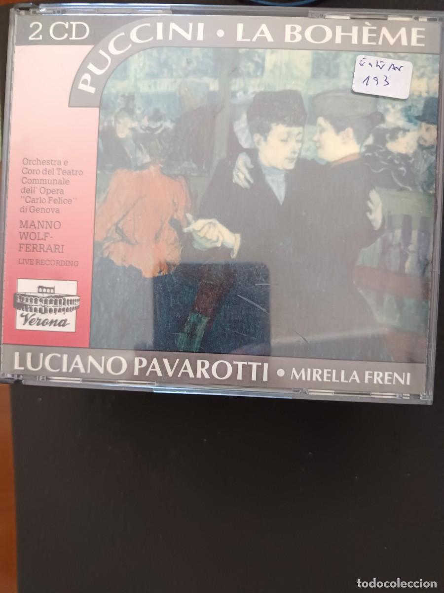 CDs de m&uacute;sica: CAJA 2 CD. PUCCINI: LA BOH&Egrave;ME. DIR: MANNO WOLF-FERRARI. INT.: PAVAROTTI, FRENI. LIVE RECORDING