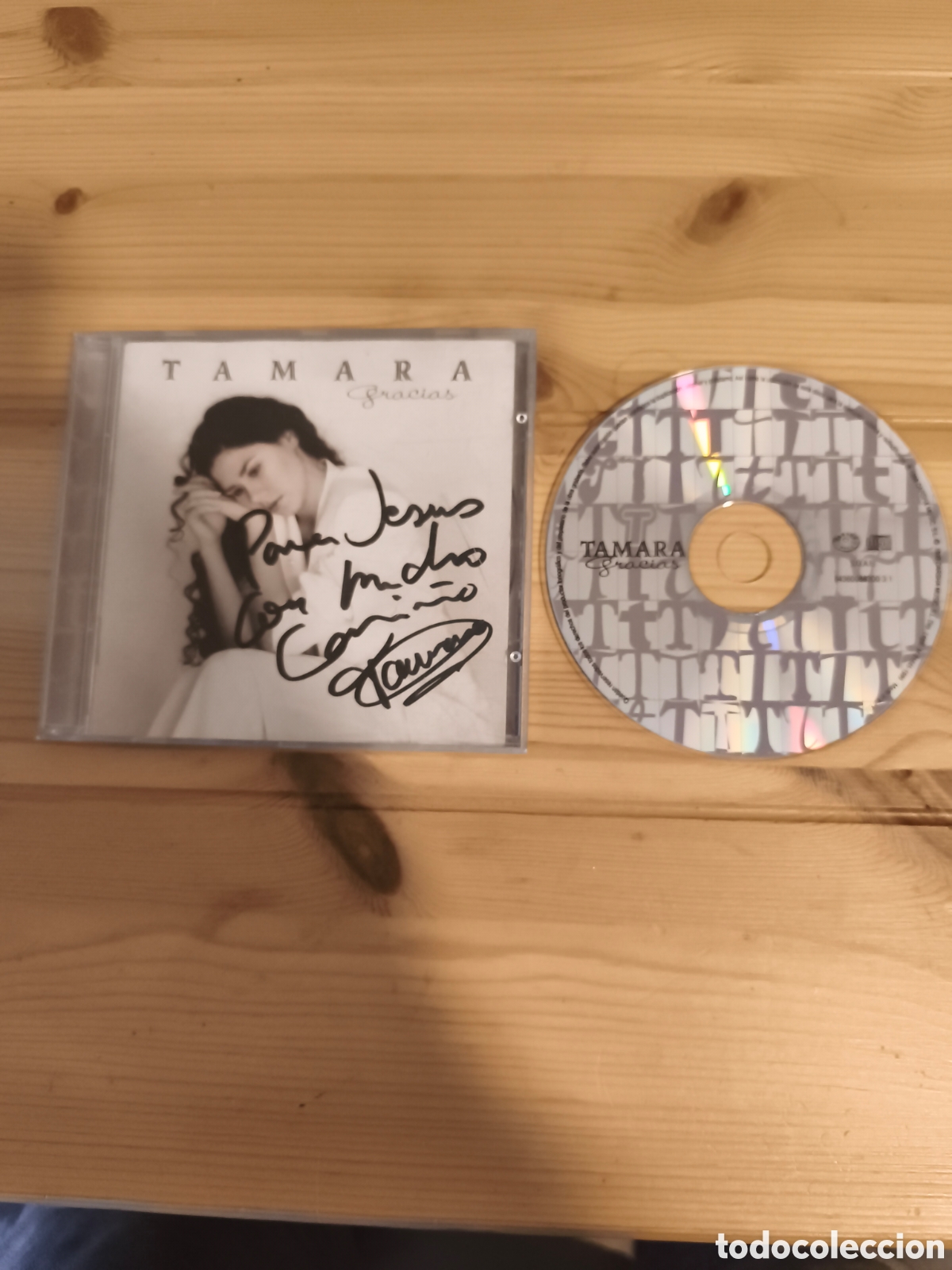 CDs de m&uacute;sica: Antiguo CD de Tamara, Gracias, firmado