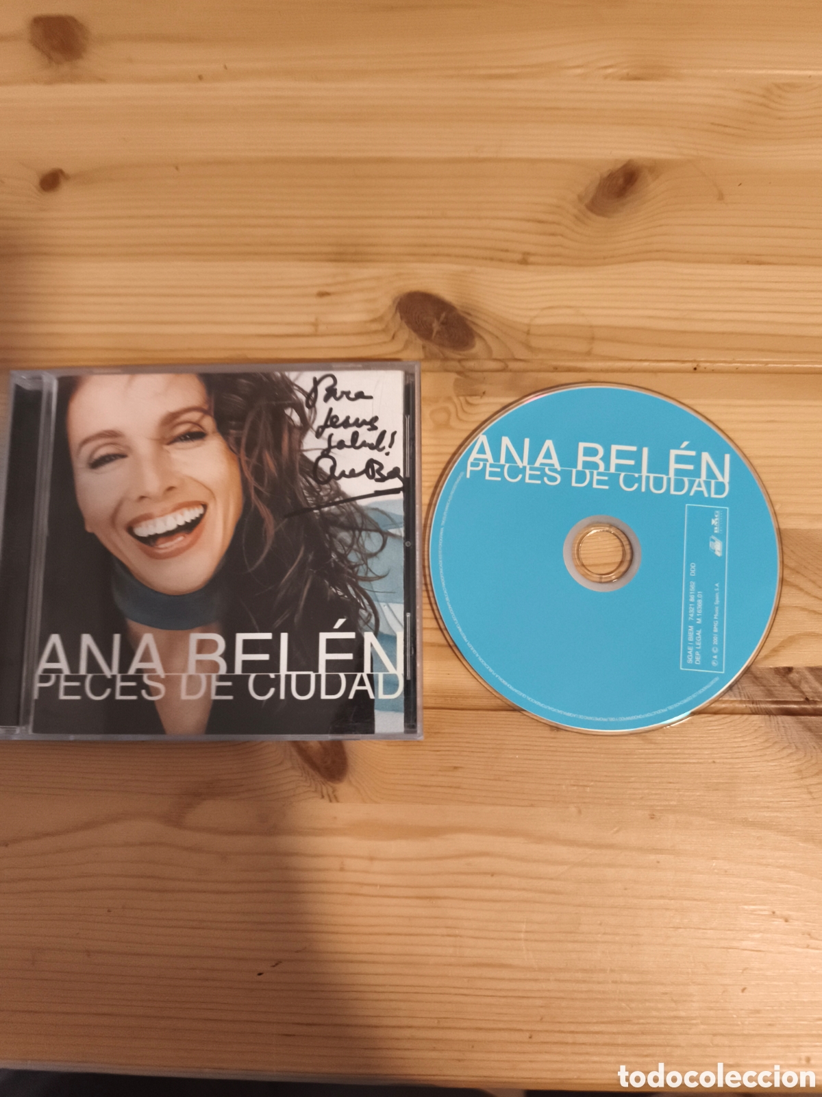 CDs de m&uacute;sica: Antiguo CD de Ana Bel&eacute;n, peces de ciudad , firmado