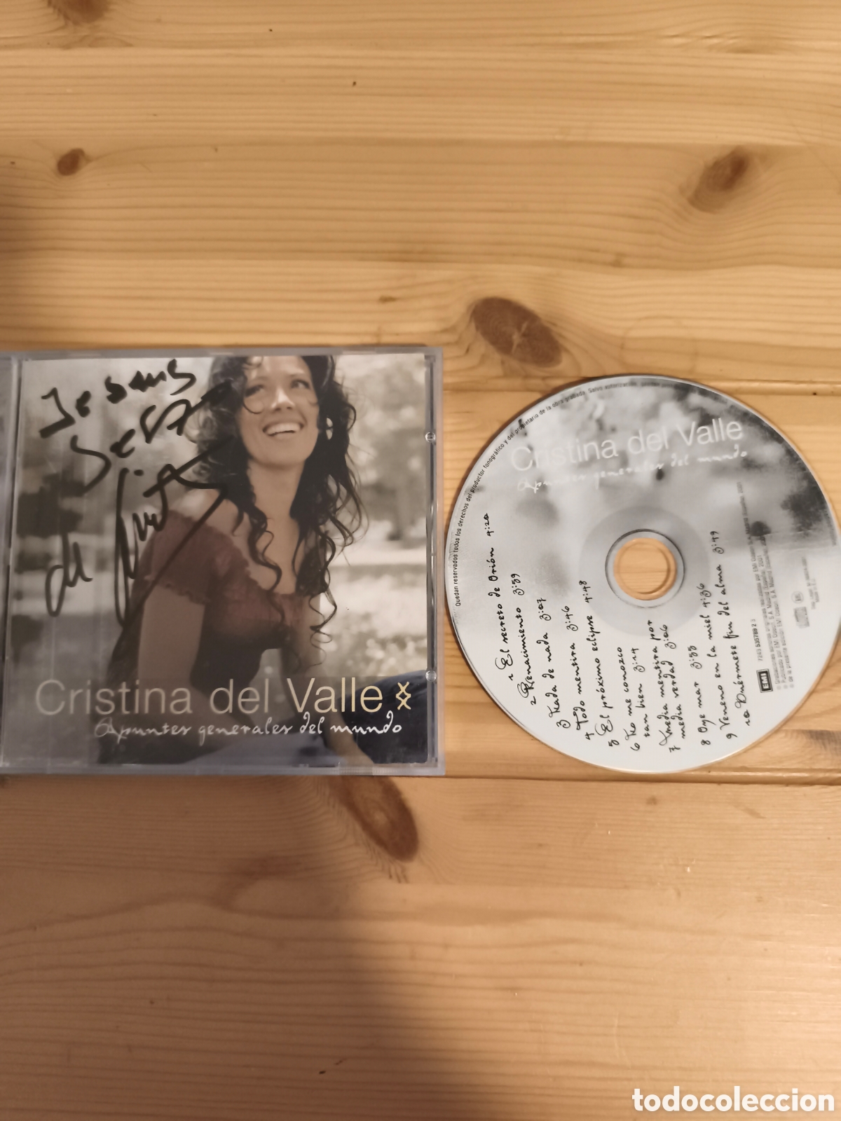 CDs de m&uacute;sica: Antiguo CD de Cristina del Valle, apuntes generales del mundo firmado