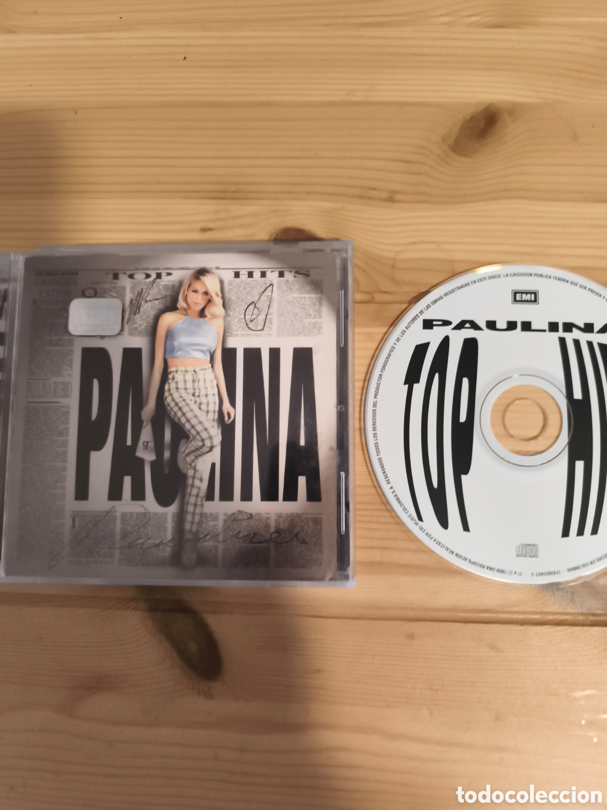 CDs de Musique: Antiguo CD de Paulina Rubio , Top Hits Firmado