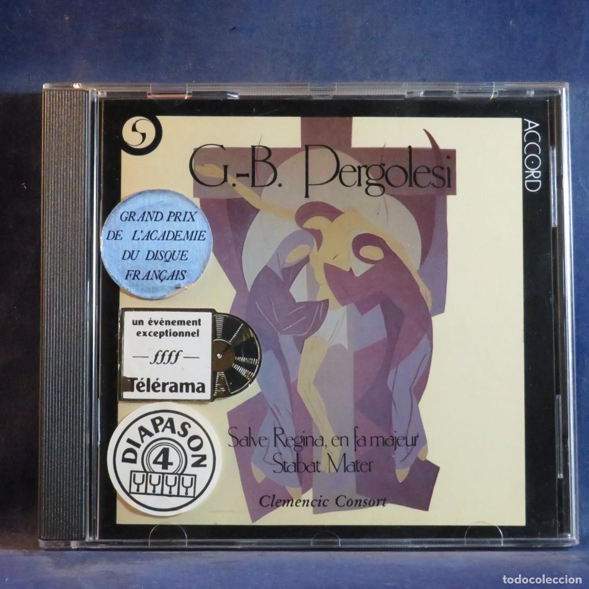 CDs de m&uacute;sica: G.-B. PERGOLESI - CLEMENCIC CONSORT &ndash; SALVE REGINA, STABAT MATER - CD