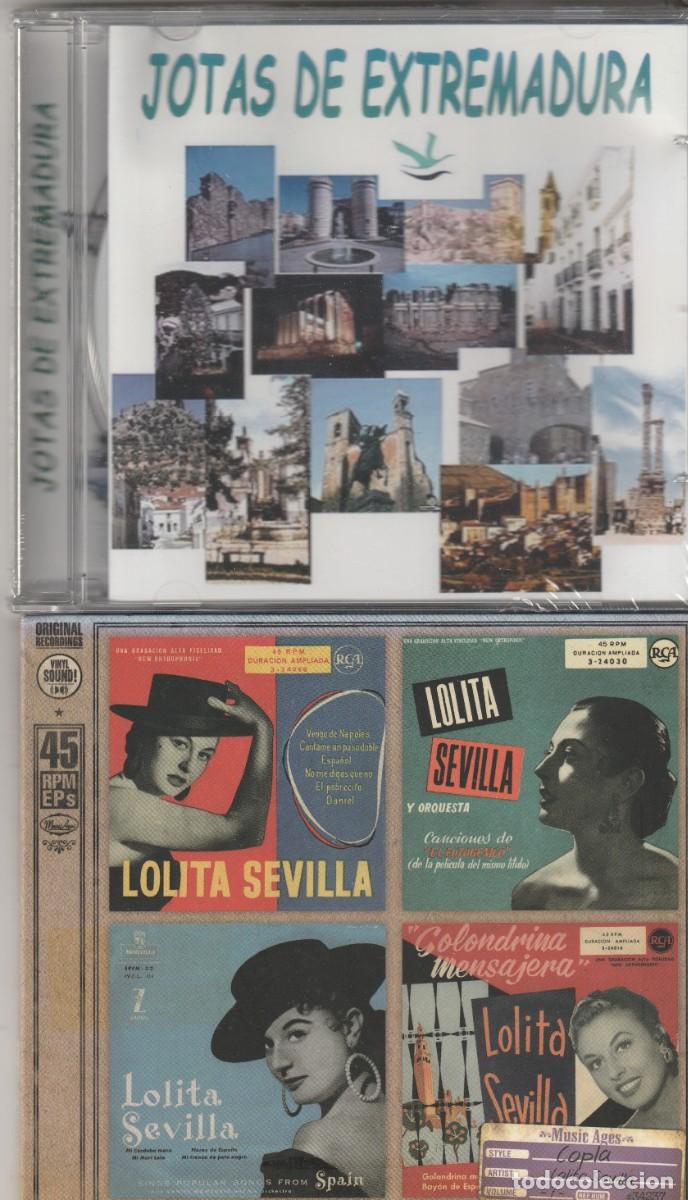 CDs de m&uacute;sica: 2 CDS -Eladio Gal&aacute;n &ndash; Jotas De Extremadura + LOLITA SEVILLA NUNCA USADOS