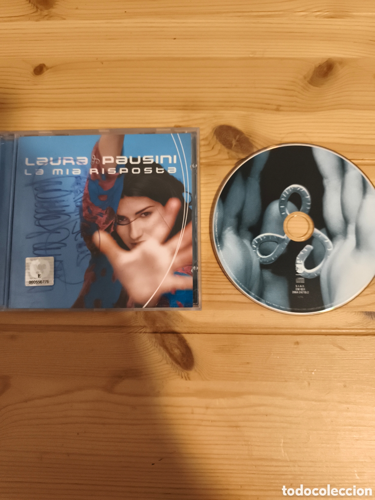 CD de M&uacute;sica: Antiguo CD de Laura Pausini, La mia risposta firmado