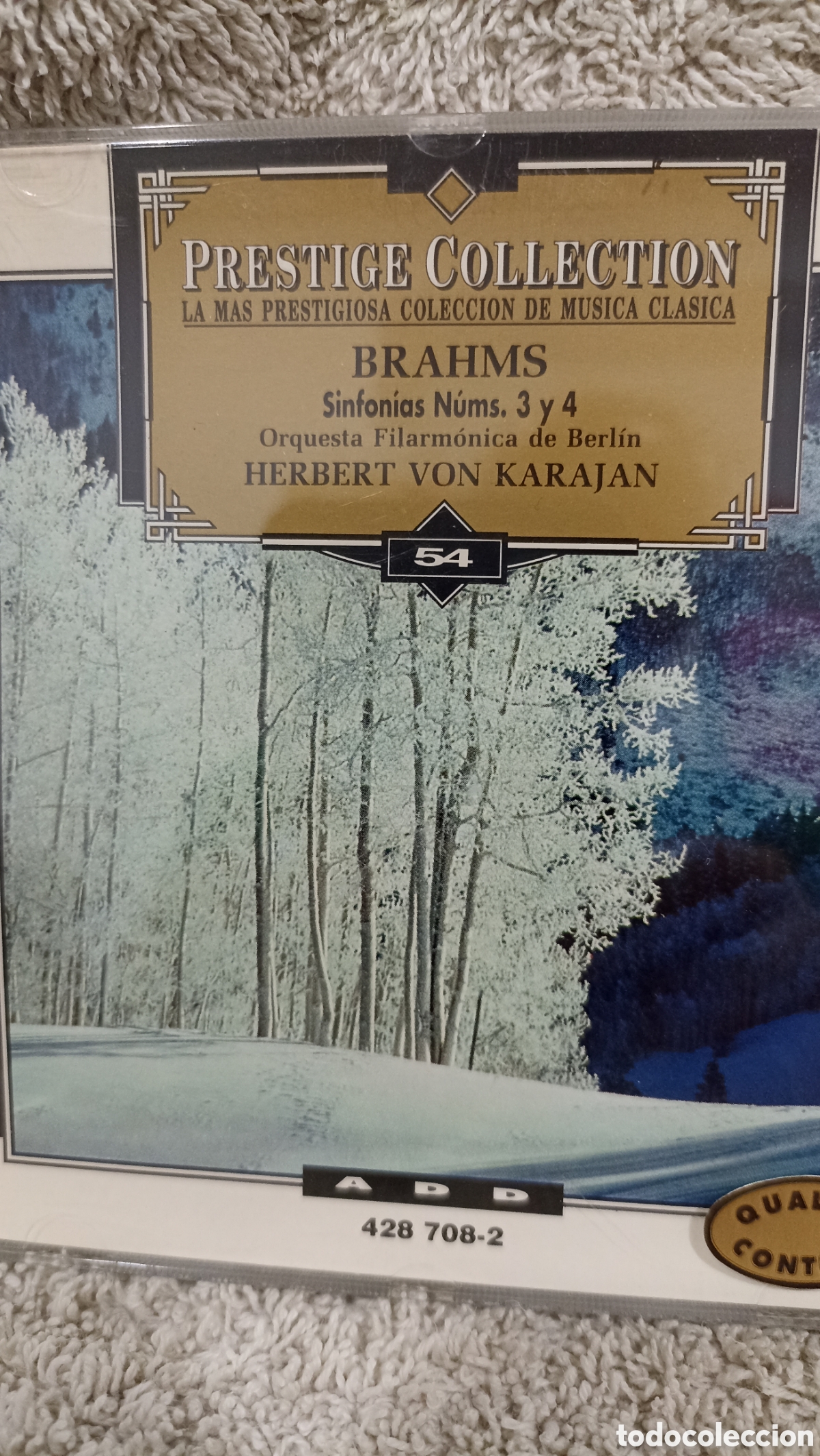 CDs de m&uacute;sica: MINT!!CD. BRAHMS Sinfon&iacute;as N&uacute;ms. 3 y 4 Orquesta Filarm&oacute;nica de Berl&iacute;n HERBERT VON KARAJAN