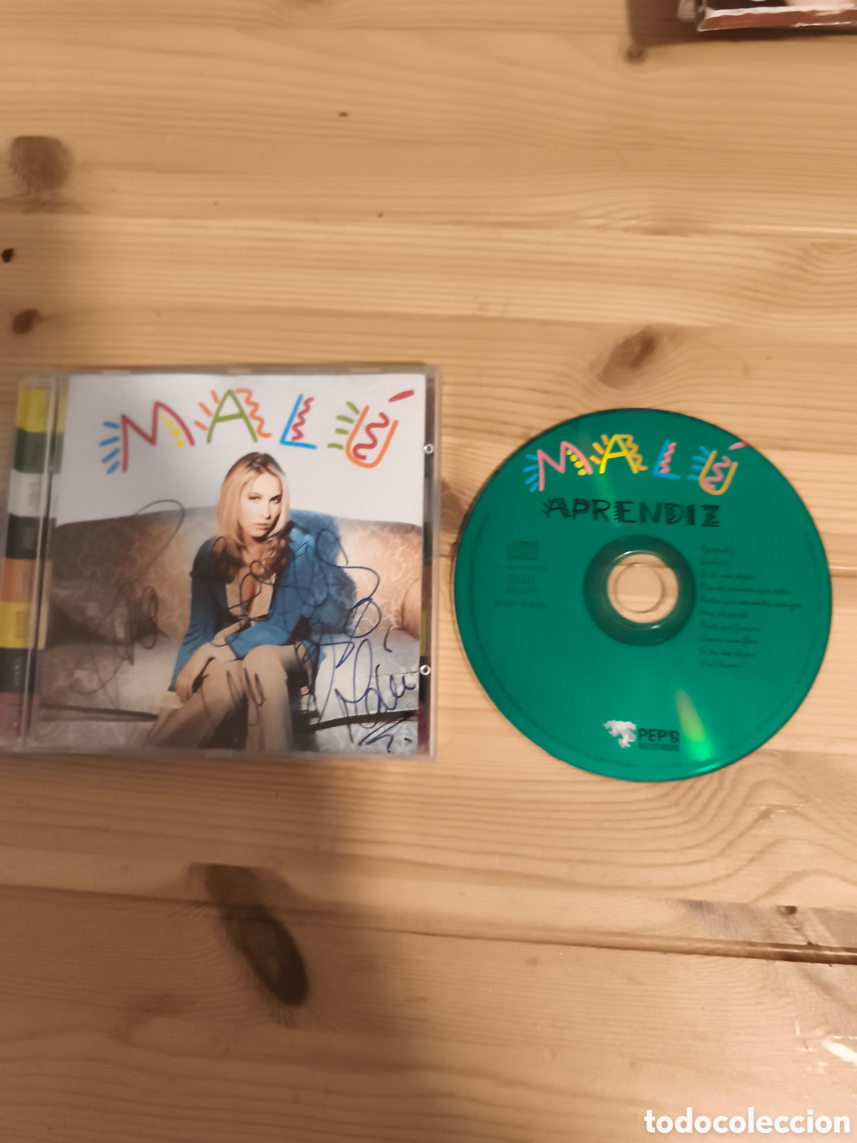 CDs de m&uacute;sica: Antiguo CD de Mal&uacute;, Aprendiz firmado