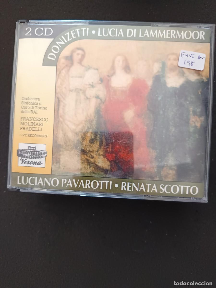 CDs de m&uacute;sica: 2 CD. DONIZETTI: LUCIA DI LAMMERMOOR. DIR: FRANCESCO MOLINARI PRADELLI. INT.: PAVAROTTI, SCOTTO