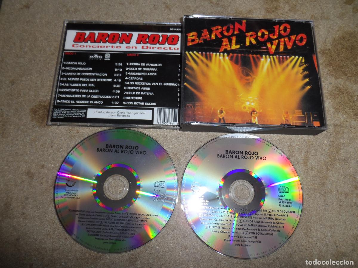 CDs de m&uacute;sica: BARON ROJO - BARON AL ROJO VIVO