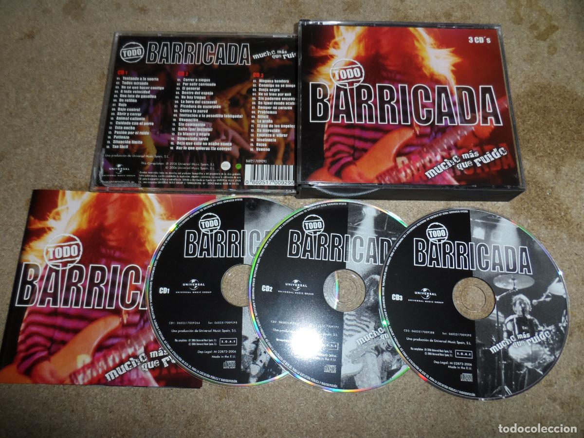 CDs de m&uacute;sica: BARRICADA - TODO BARRICADA - MUCHO MAS QUE RUIDO (3 CDS)