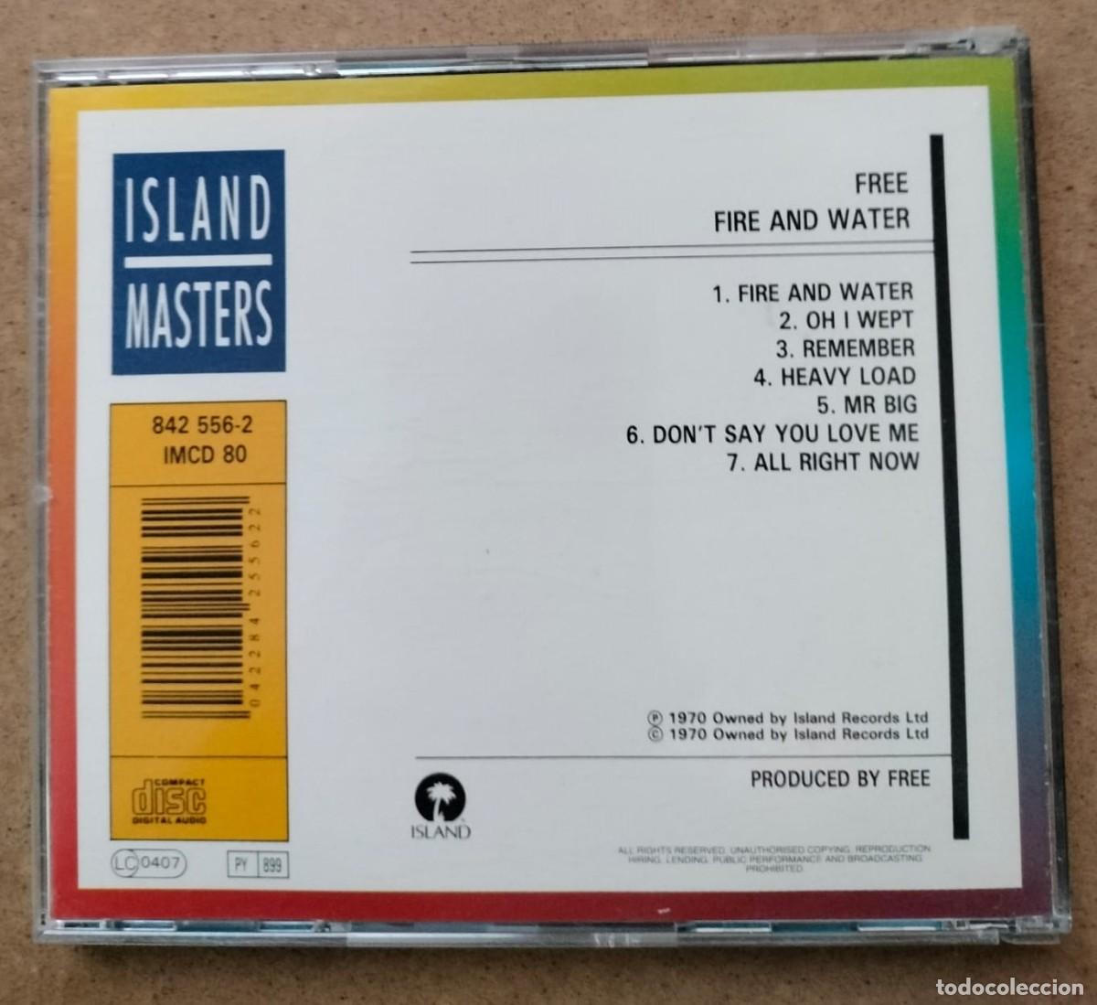 CDs de m&uacute;sica: Free - Fire and Water (CD) - Foto 2