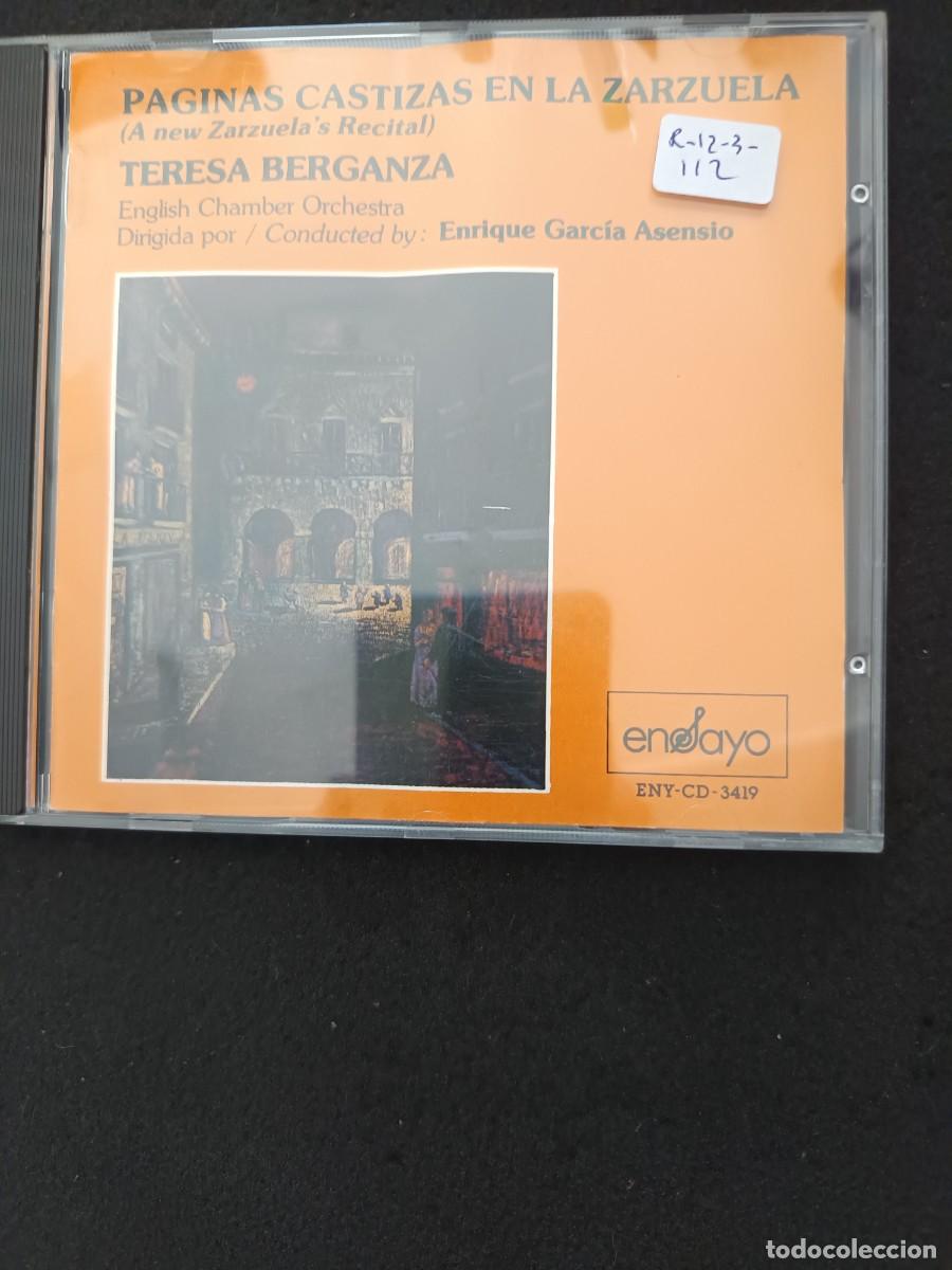 CDs de m&uacute;sica: P&Aacute;GINAS CASTIZAS EN LA ZARZUELA.- DIR: ENRIQUE GARC&Iacute;A ASENSIO. CANTANTE: TERESA BERGANZA