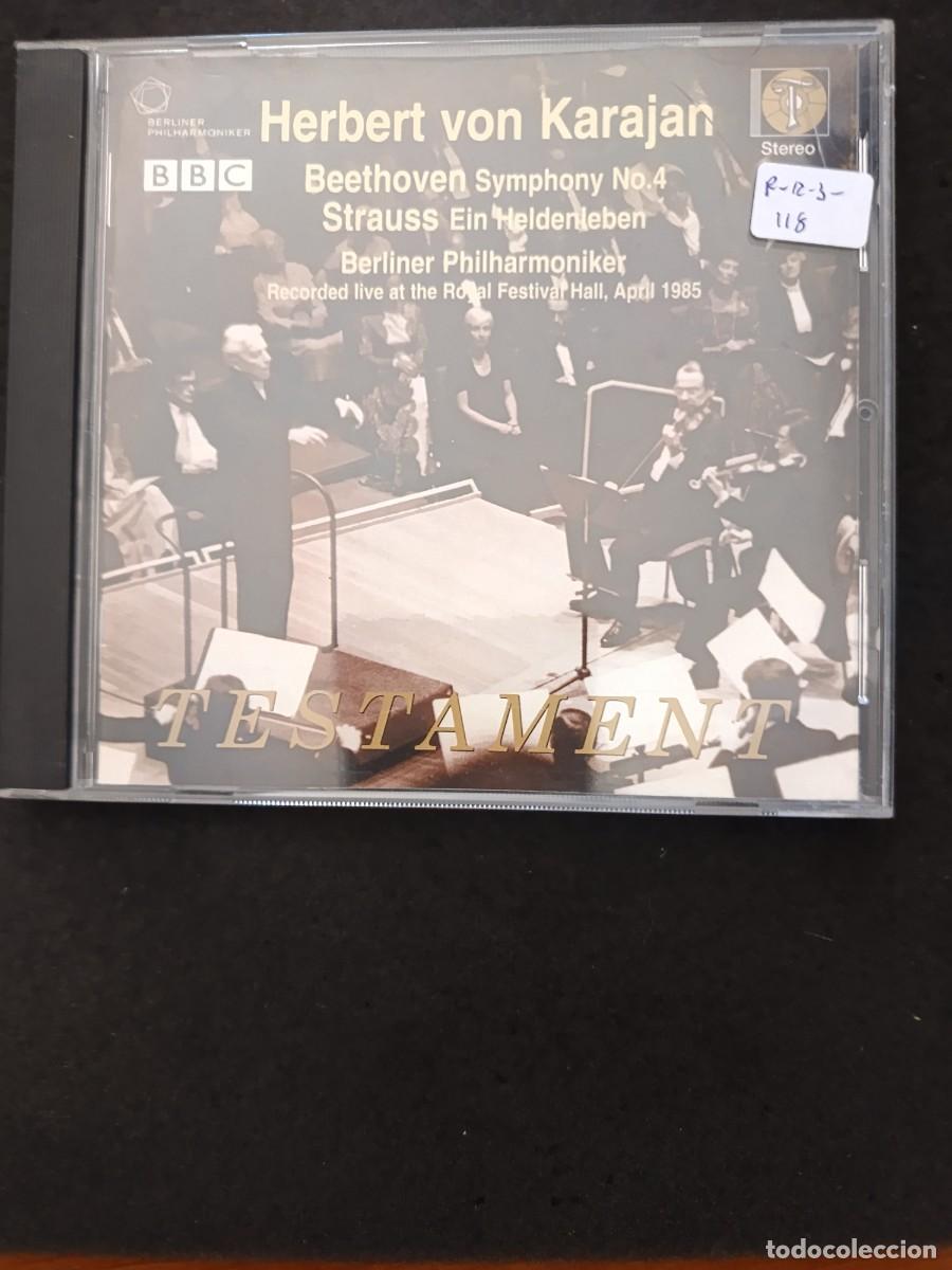 CDs de m&uacute;sica: HERBERT VON KARAJAN. BEETHOVEN: SYMPHONY N&ordm; 4 / STRAUSS: EIN HELDENLEBEN. BERLINER PHILHARMONIKER