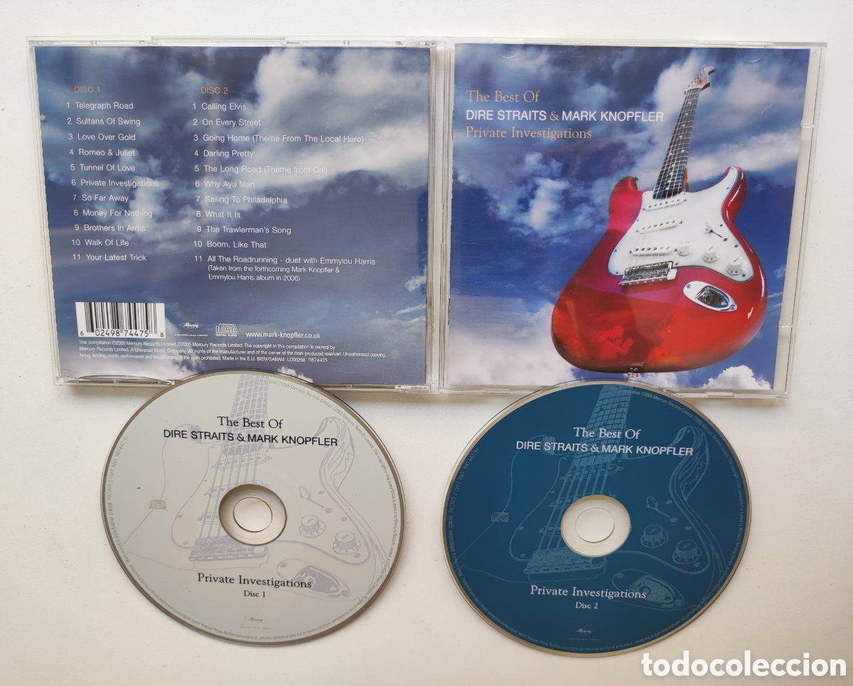 CDs de m&uacute;sica: DOBLE CD - DIRE STRAITS & MARK KNOPFLER / PRIVATE INVESTIGATIONS - 2005 MERCURY RECORDS