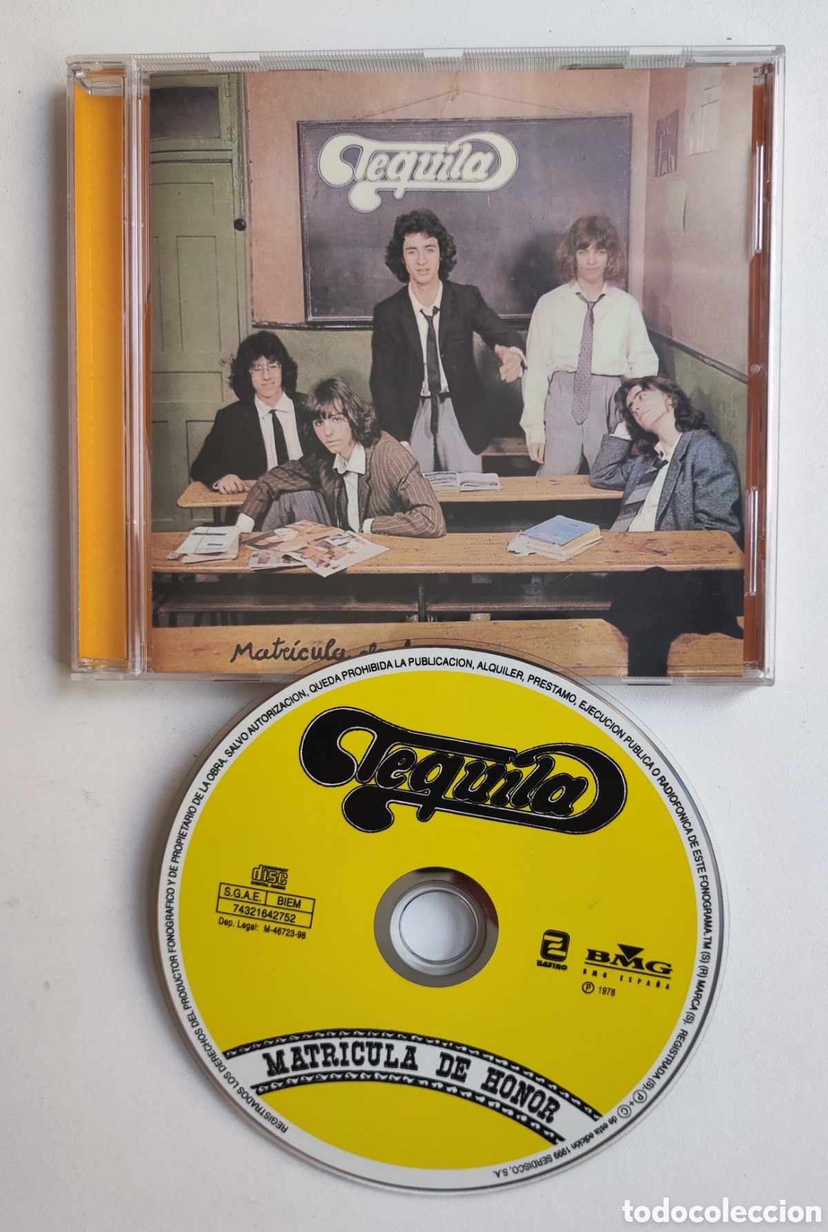 CDs de m&uacute;sica: TEQUILA / MATR&Iacute;CULA DE HONOR - 1&deg; LP 1978 / CD ZAFIRO & BMG 1999 SERDISCO