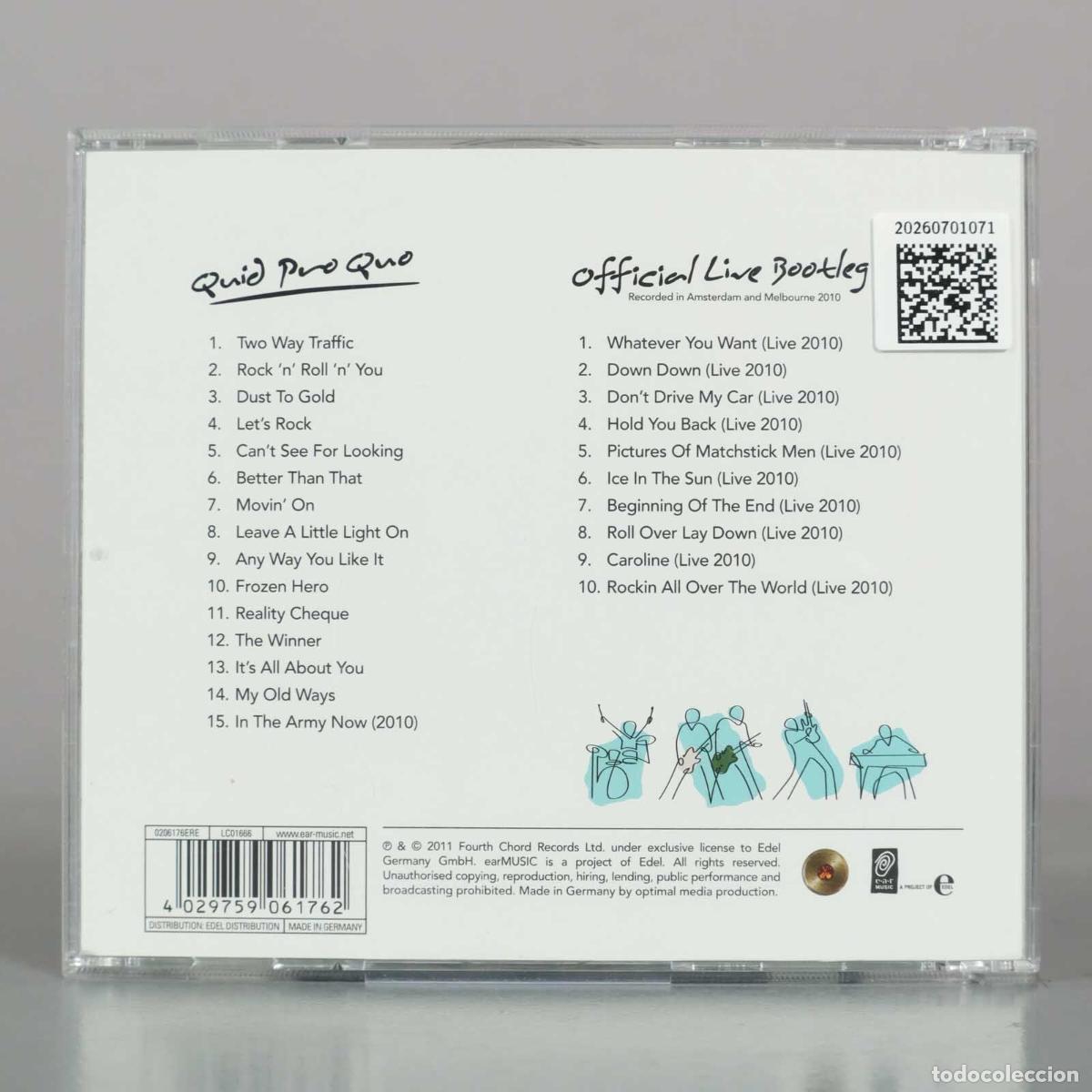 CDs de m&uacute;sica: CD. Quid Pro Quo - Status Quo - Foto 2